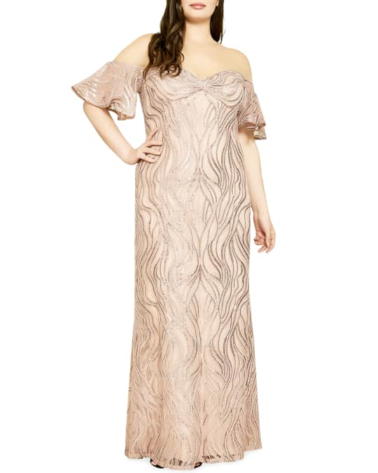 Neiman marcus plus size evening wear discount