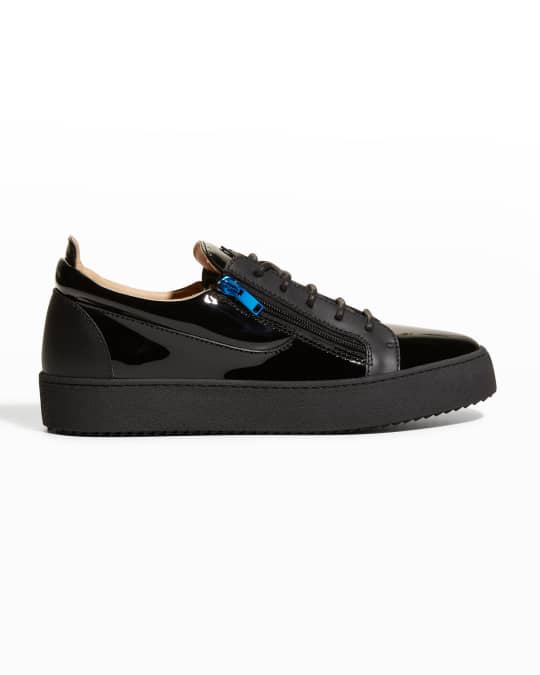 Giuseppe Zanotti Men s Vernice Vague Double Zip Patent Low Top
