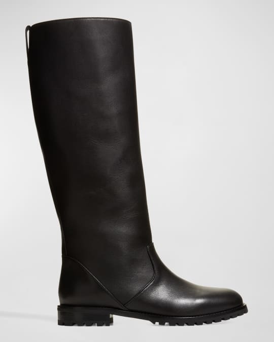 L'Appartement マノロブラニク Long BOOTS Manolo Blahnik Motosahi Tall Lug-Sole Leather Boots | Neiman