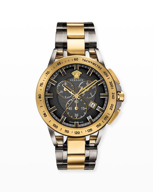 Versace Men\'s Two-Tone 45mm Watch! Versace Mens Sport Tech Two Tone 45mm Bracelet Fashion Watch  main image 2