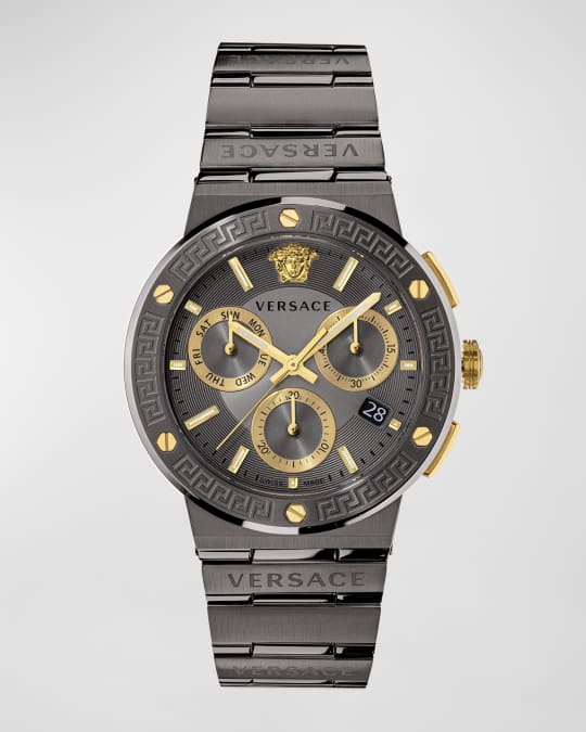 Versace Men's 43mm Greca Logo Chronograph Watch | Neiman Marcus