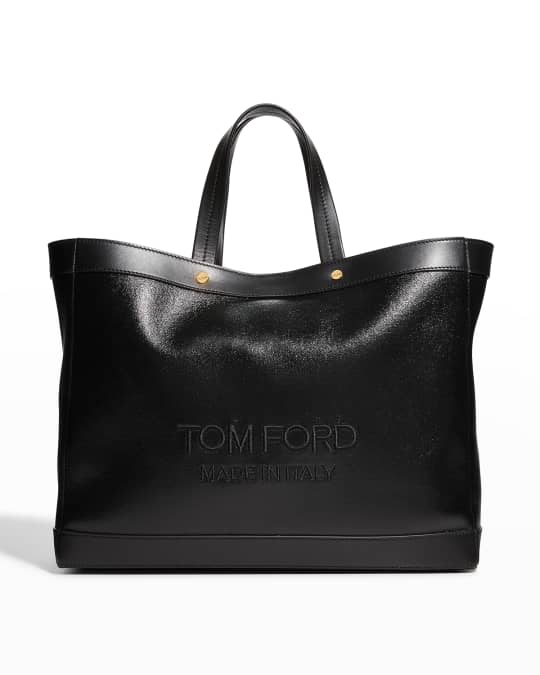 TOM FORD T Screw Small Tote in Coated Denim Neiman Marcus