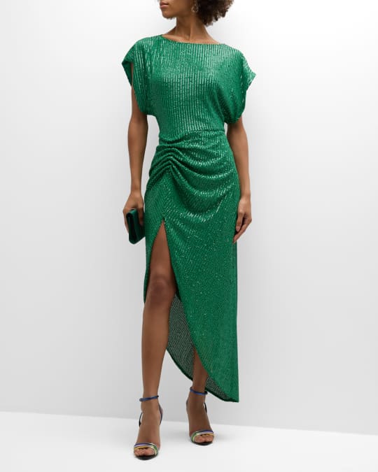 IN THE MOOD FOR LOVE Bercot Sequined Cocktail Dress Neiman Marcus