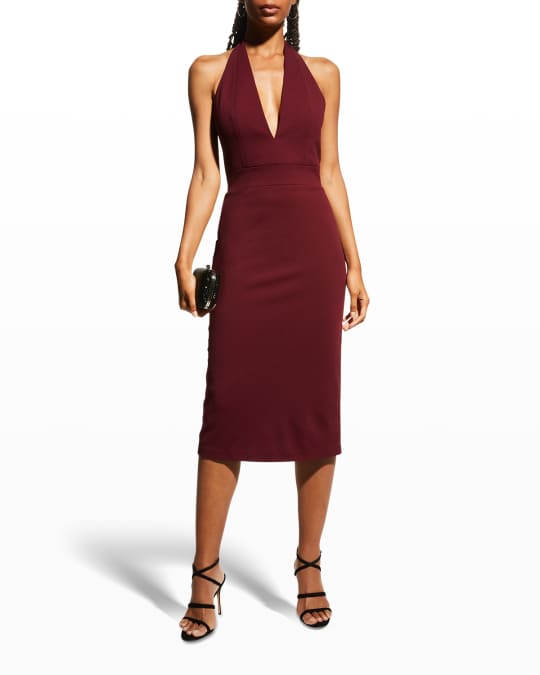 Dress the population halter dress top