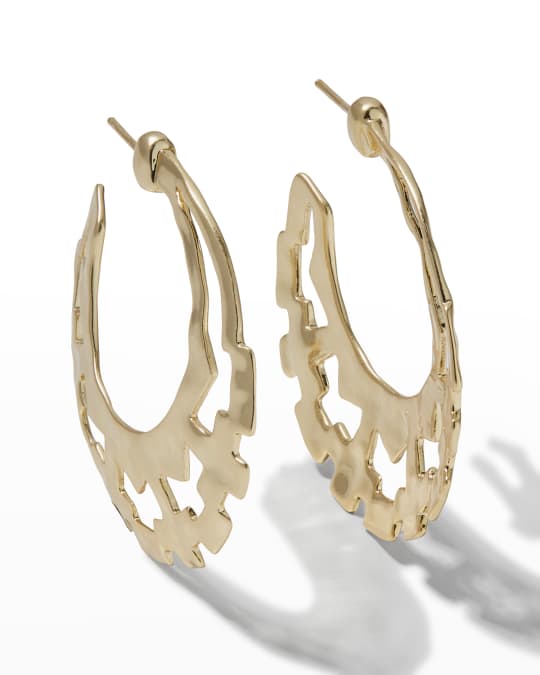 Kendra scott hammered hoop earrings top