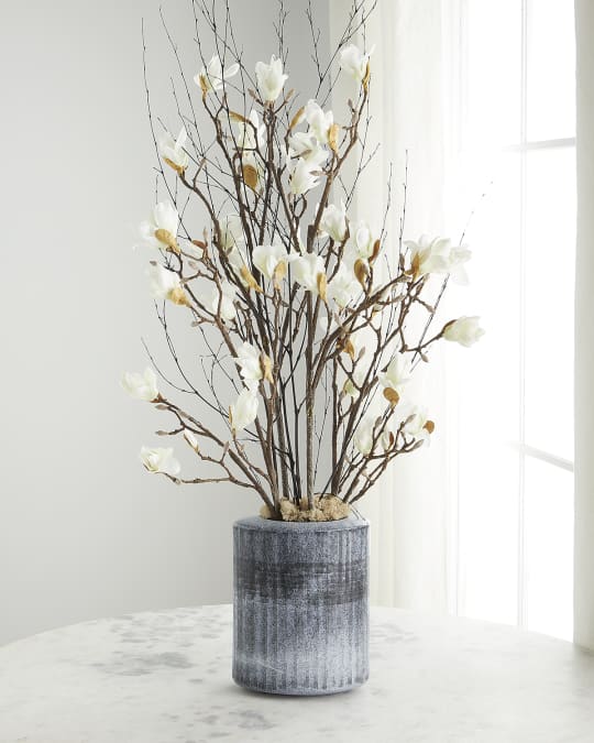 Japanese Magnolia Twilight Faux-Floral Arrangement