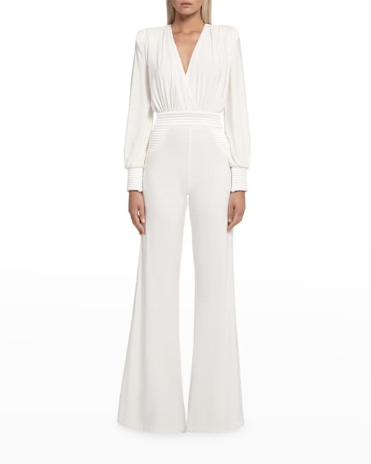 ZHIVAGO Ready Jumpsuit with Satin Paneling | Neiman Marcus