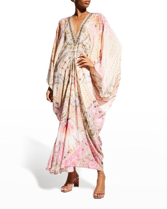 camilla silk kaftan dress Camilla Printed Silk Kaftan in The Jewellery Museum