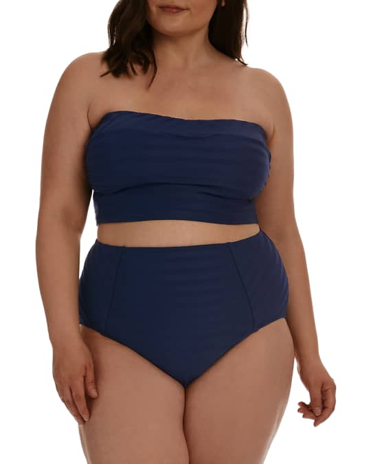 Plus Size Linea Costa Bandeau Midkini Swim Top