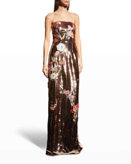 Monique lhuillier sequin best sale dress