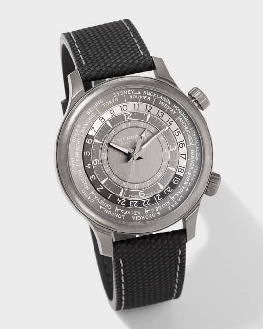 Chopard L.U.C. Time Traveler One 42mm Black Watch Neiman Marcus