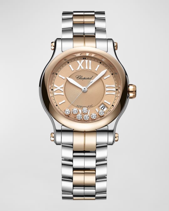 Happy Sport 36mm 18K Rose Gold Diamond Watch