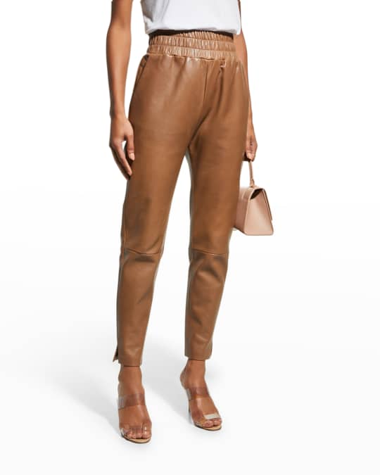 Nineta Cropped Leather Trousers