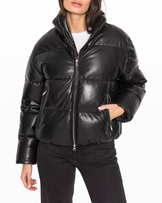 Lamarque leather puffer shop