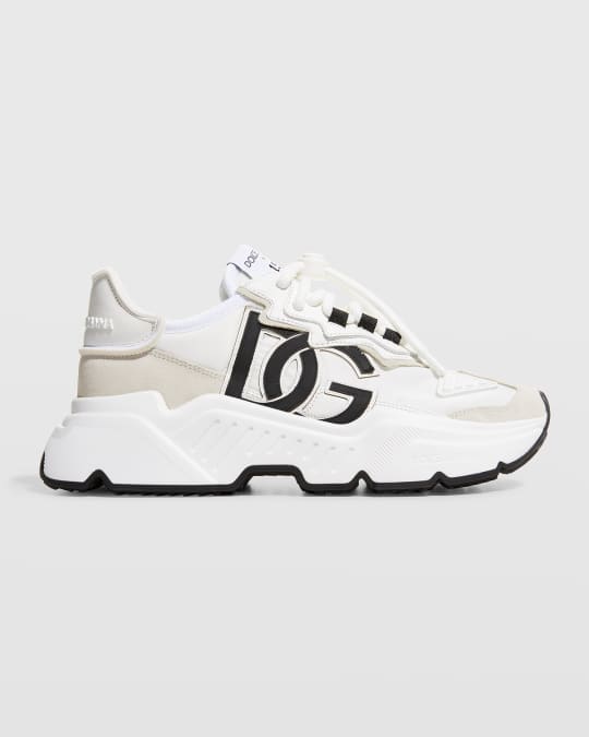 美品✨DOLCE&GABBANA DAYMASTER 厚底 レザースニーカー Dolce&Gabbana Daymaster Mixed Leather Runner Sneakers | Neiman Marcus