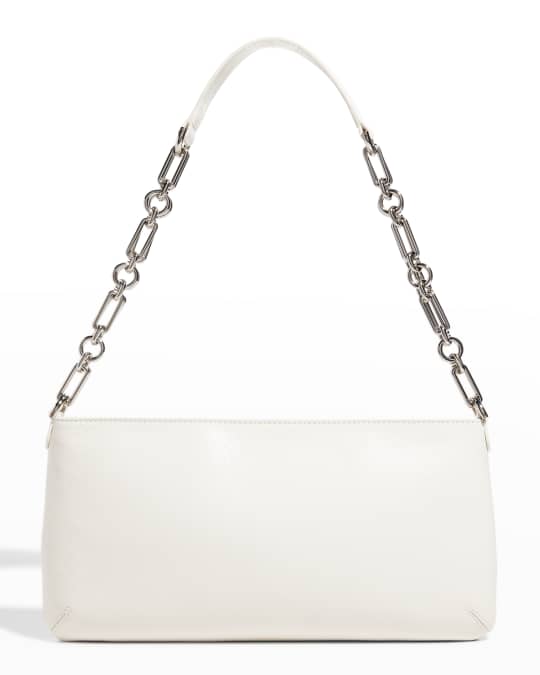 BY FAR Holly Gloss Grained Leather Shoulder Bag | Neiman Marcus