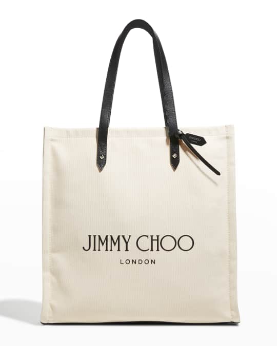 JIMMY CHOO Canvas Logo Tote バッグ Jimmy Choo Canvas Logo Tote Bag | Neiman Marcus