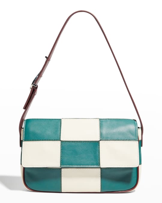STAUD Tommy Tic-Tac-Toe Colorblock Shoulder Bag | Neiman Marcus