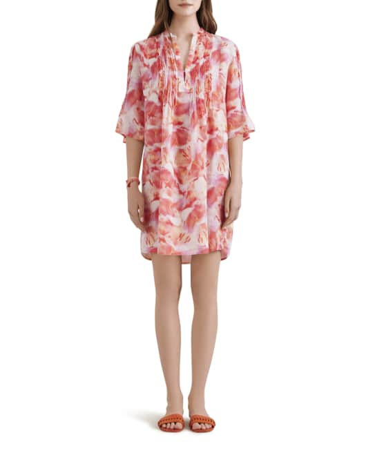 Special Occasion Linen Pintuck Dress