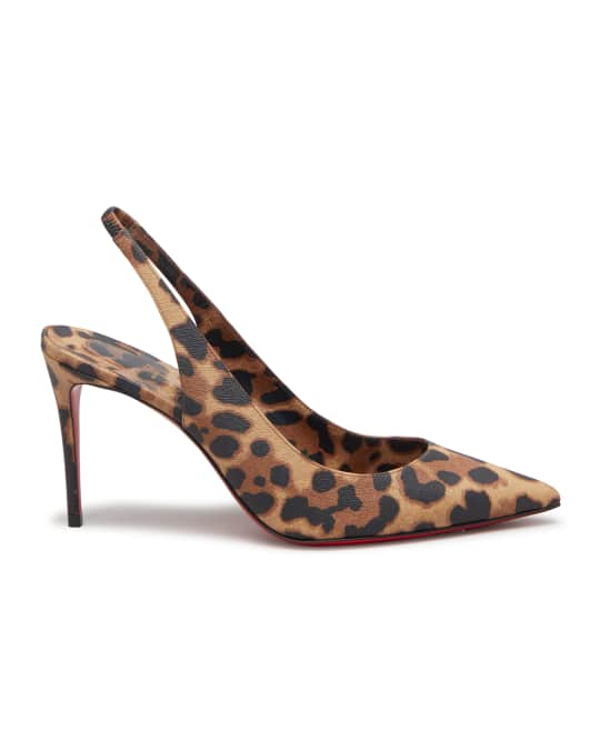 kate leopard print red sole pumps