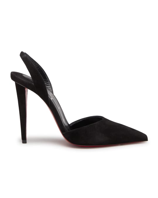 Christian Louboutin Astrid Suede Slingback Red Sole Pumps | Neiman Marcus