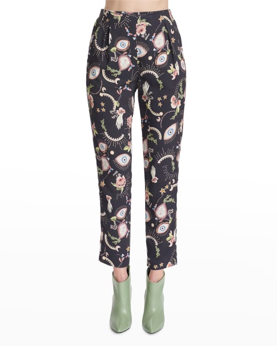 patterned cigarette pants Corey Lynn Calter Daniella Printed Cigarette Pants