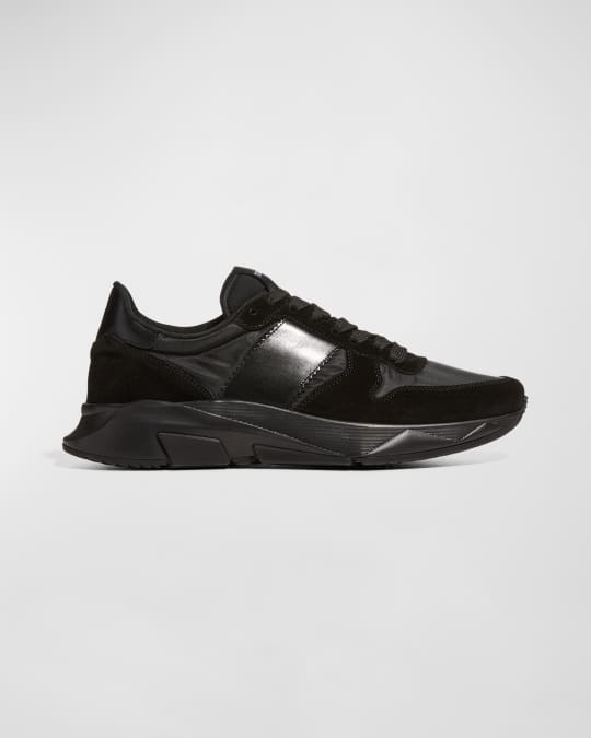 TOM FORD Men's Jagga Tonal Nylon & Suede Trainer Sneakers