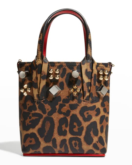 Cabata Mini Leopard Print Studded Crossbody Bag