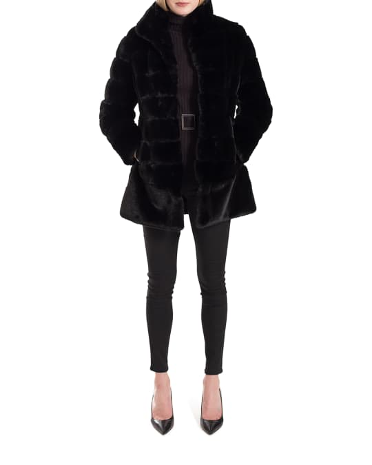 Layered faux fur jacket new arrivals