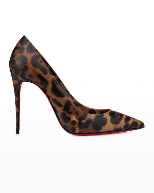 Leopard red bottom shoes hotsell