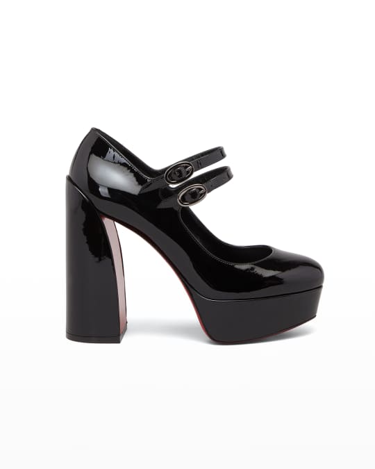 Christian Louboutin Movida Patent Mary Jane Red Sole Pumps
