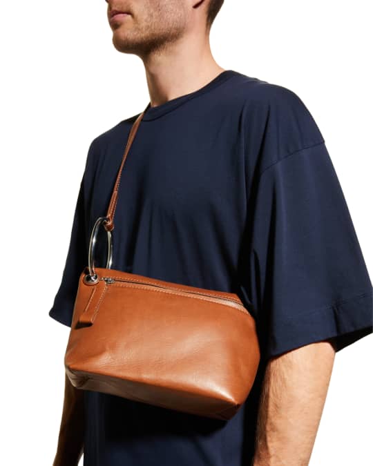 Dries Van Noten Men's Leather Crossbody Bag | Neiman Marcus