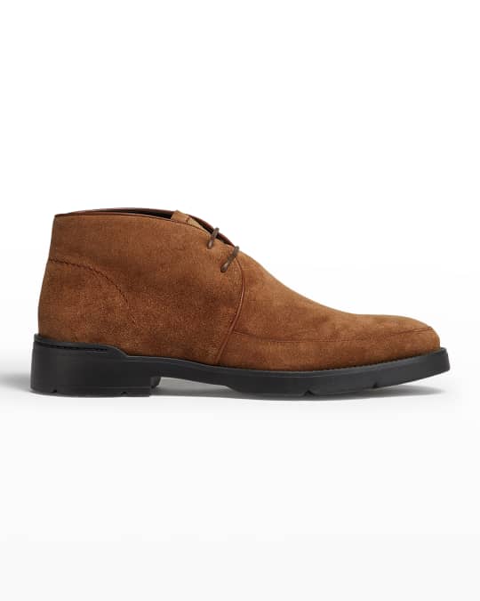 ZEGNA Men s Cortina Suede Chukka Boots Neiman Marcus