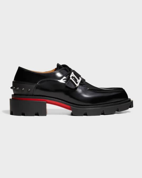 Christian Louboutin Men's Our Georges Monk Strap Loafers | Neiman Marcus