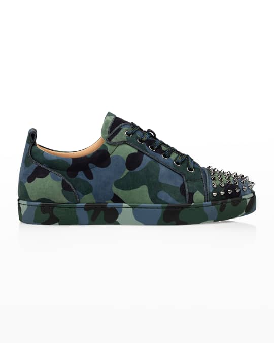 Christian Louboutin Men's Louis Junior Orlato Camo-Print Low-Top Sneakers