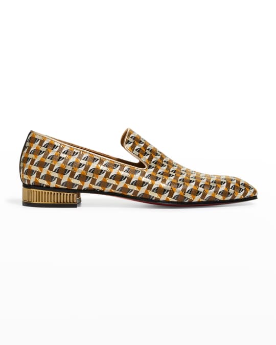Gold red shop bottom loafers