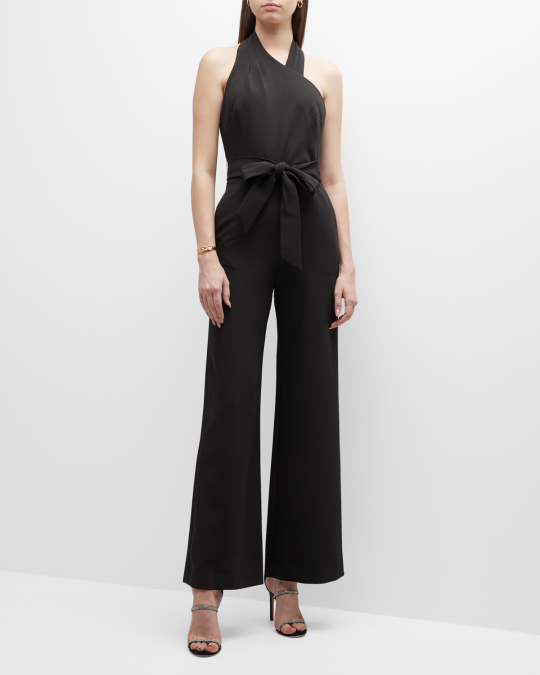 Milly Thea Backless Cady Jumpsuit | Neiman Marcus