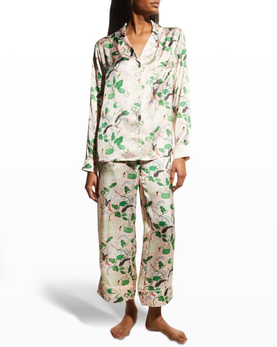 Botanical Gardens Satin Pajama Set