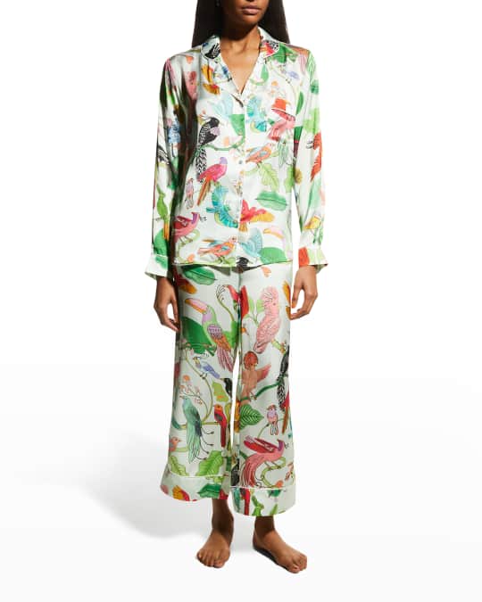 Birds of a Feather Satin Pajama Set