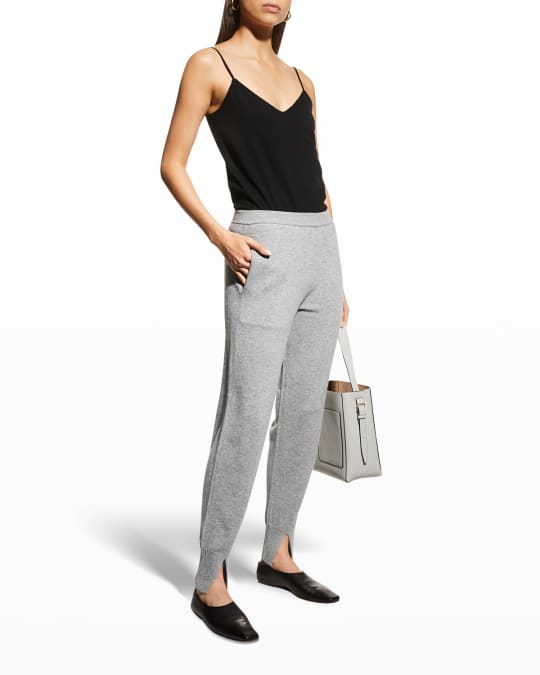 Theory Cashmere Slit Jogger Pants Neiman Marcus