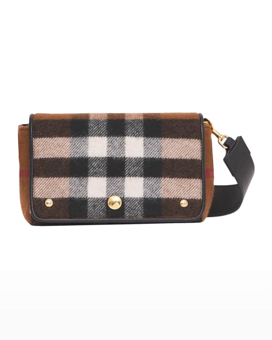 Burberry Hackberry Check Cashmere Crossbody Bag Neiman Marcus