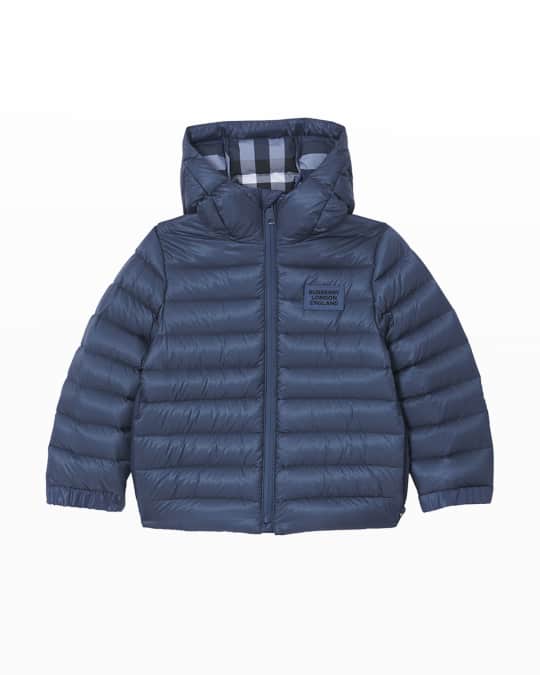 Burberry boys quilted hooded jacket clearance