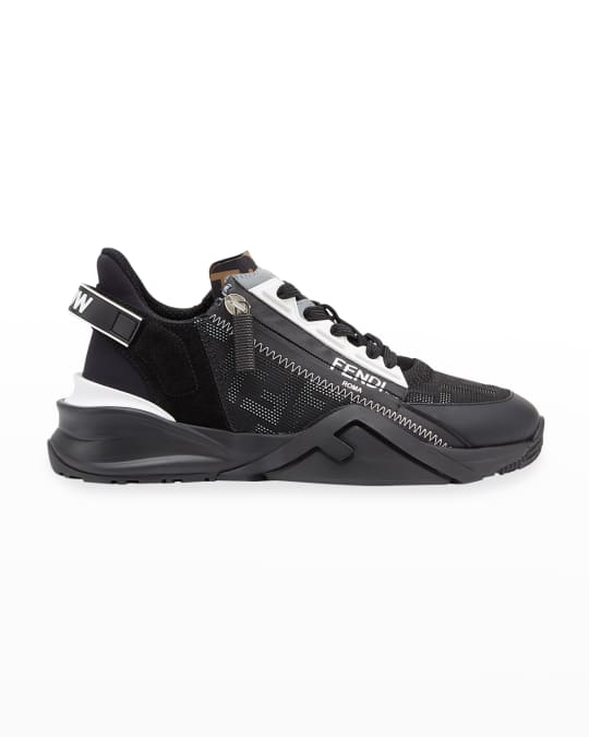 Fendi Flow FF Side-Zip Trainer Sneakers | Neiman Marcus