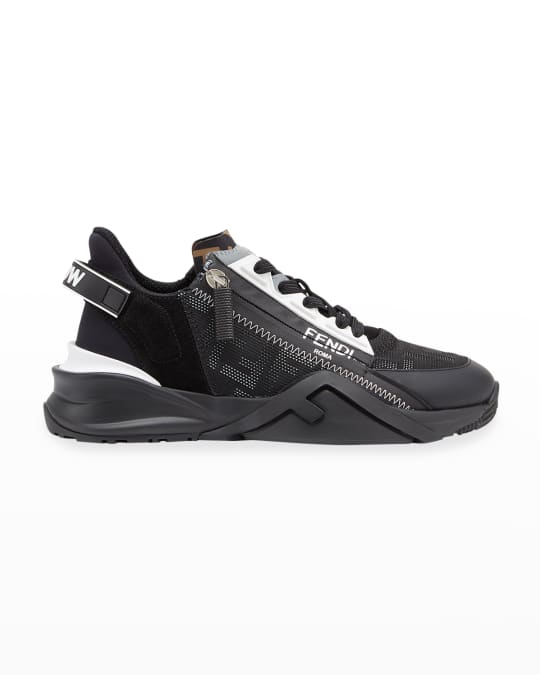 Fendi Flow FF Side Zip Trainer Sneakers Neiman Marcus