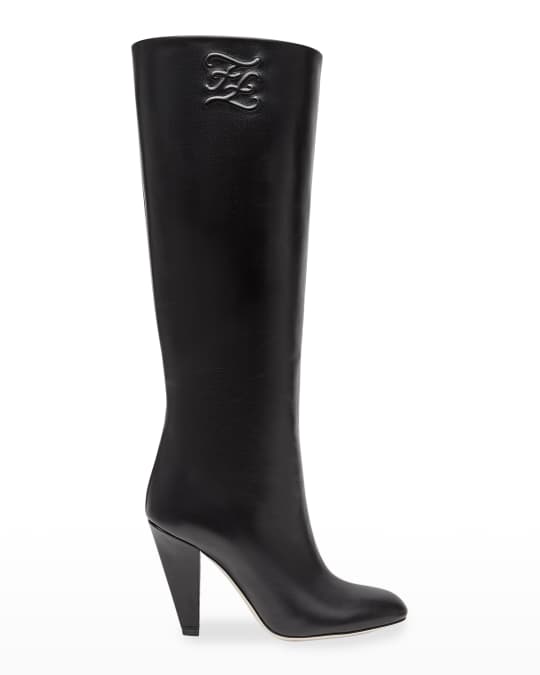 95mm Leather Knee Boots