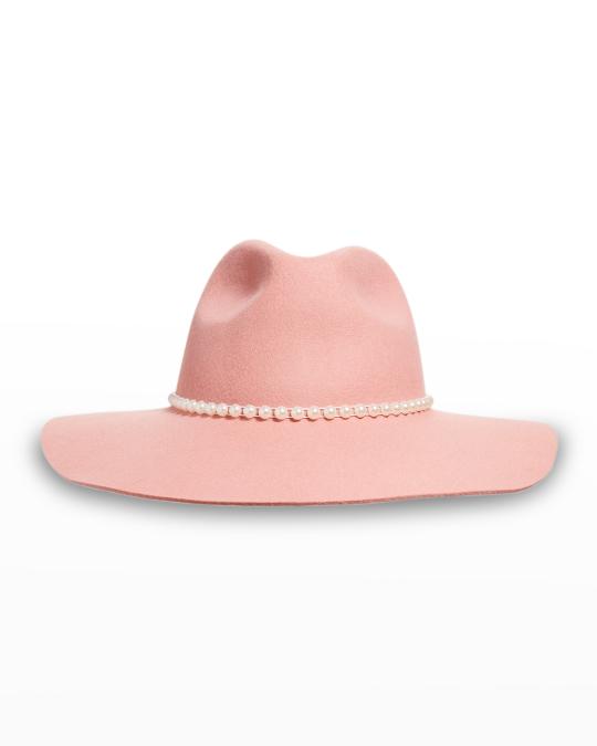 Lele Sadoughi Wool Fedora with Pearl Detail Women main image 4