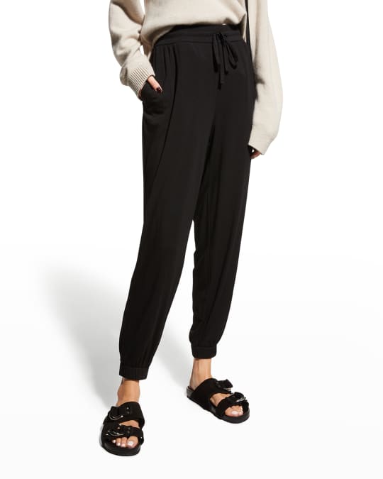 Eileen Fisher Stretch Jersey Knit Ankle Track Pants | Neiman Marcus
