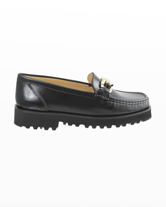 Ron White Rita Leather Chain Loafers Neiman Marcus