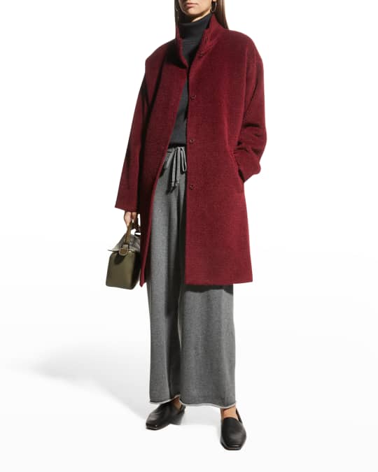 Eileen Fisher Sheared Suri Alpaca Blend Long Jacket Neiman Marcus