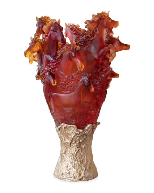 Amber Cavalcade Prestige Horse Vase